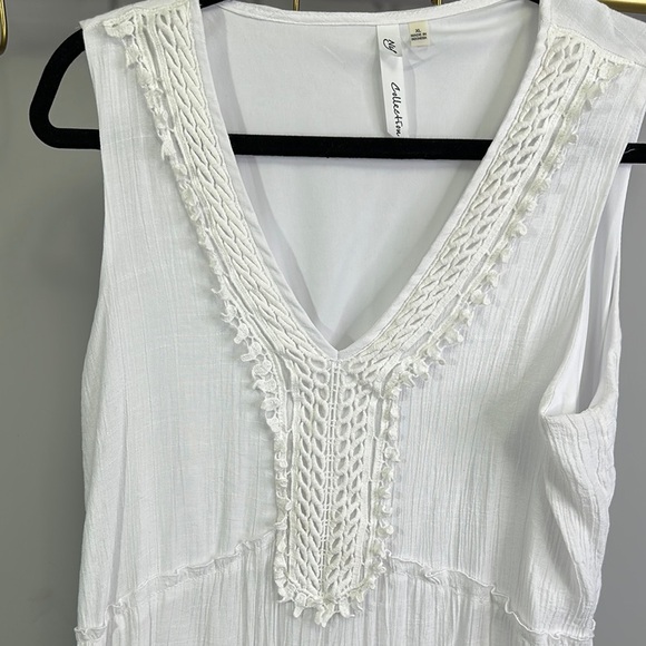 Ny Collection - Elegant White Sleeveless Dress - Picture 4 of 5